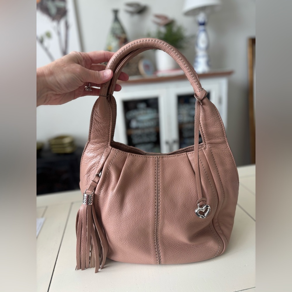 Brighton Blush Leather Shoulder Bag